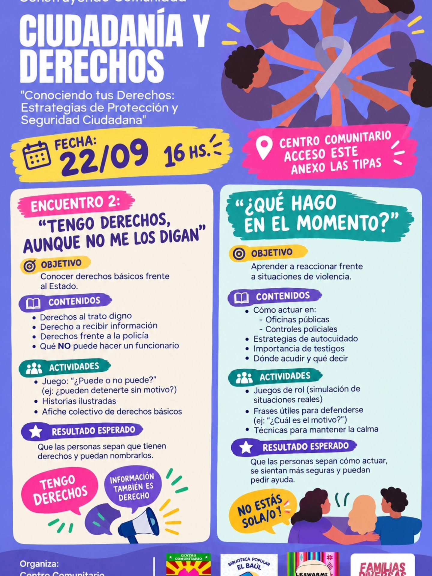 Ciclo de Talleres “Construyendo Comunidad”.